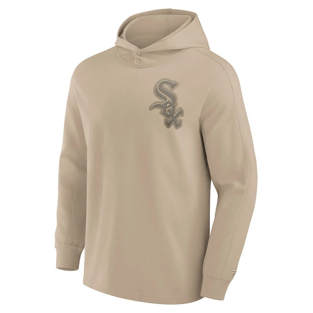 Men's Fanatics Khaki Chicago White Sox Elements Lightweight Fleece Hoodie