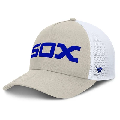 Men's Fanatics Khaki Chicago White Sox Heritage Light Khaki A-Frame Adjustable Hat