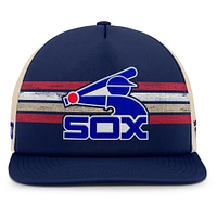 Casquette snapback Powers de la collection Cooperstown des Chicago White Sox pour homme, bleu marine/naturel