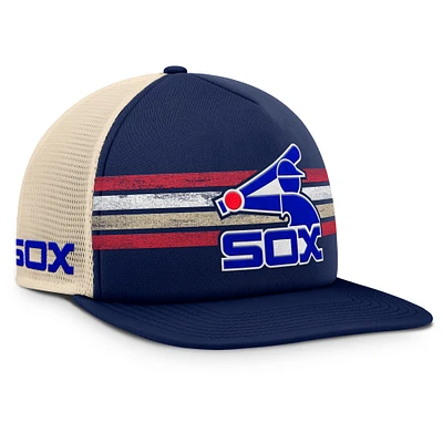 Casquette snapback Powers de la collection Cooperstown des Chicago White Sox pour homme, bleu marine/naturel
