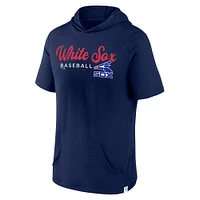 Men's Fanatics Navy Chicago White Sox Offensive Strategy Short Sleeve Pullover Hoodie