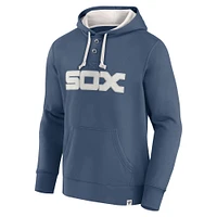 Men's Fanatics Navy Chicago White Sox Plan for Adversity Henley Fleece Pullover Hoodie