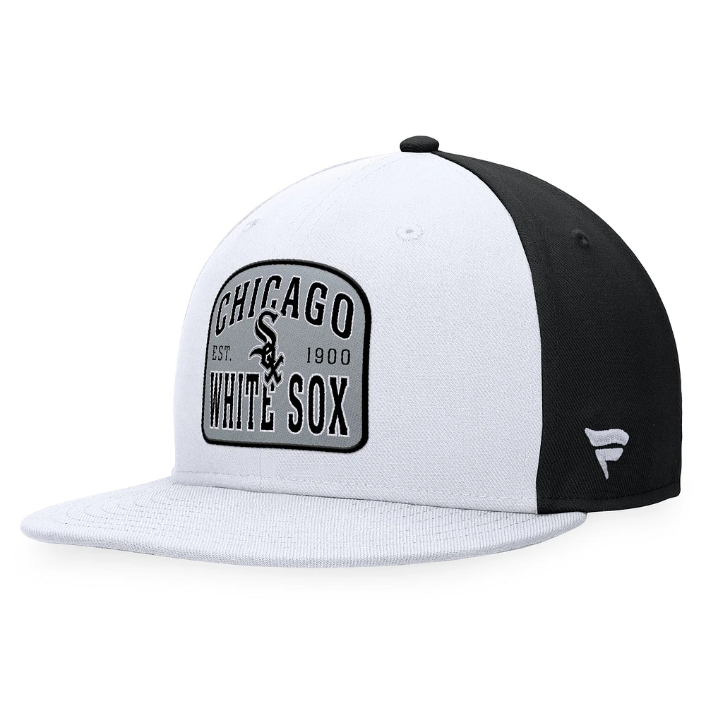 Casquette Snapback Chicago White Sox Cycle Fanatics pour hommes, blanc/noir