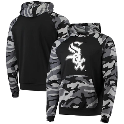 Sweat à capuche raglan FOCO Black Chicago White Sox pour homme