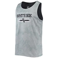 Débardeur réversible en maille à fleurs FOCO Chicago White Sox pour hommes, noir