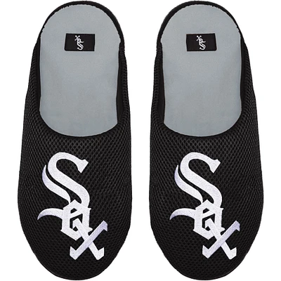 Men's FOCO Chicago White Sox Big Logo Colorblock Mesh Slippers