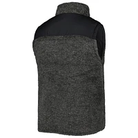 Men's G-III Sports by Carl Banks Black/Charcoal Chicago White Sox Power Hitter Reversible Full-Zip Vest