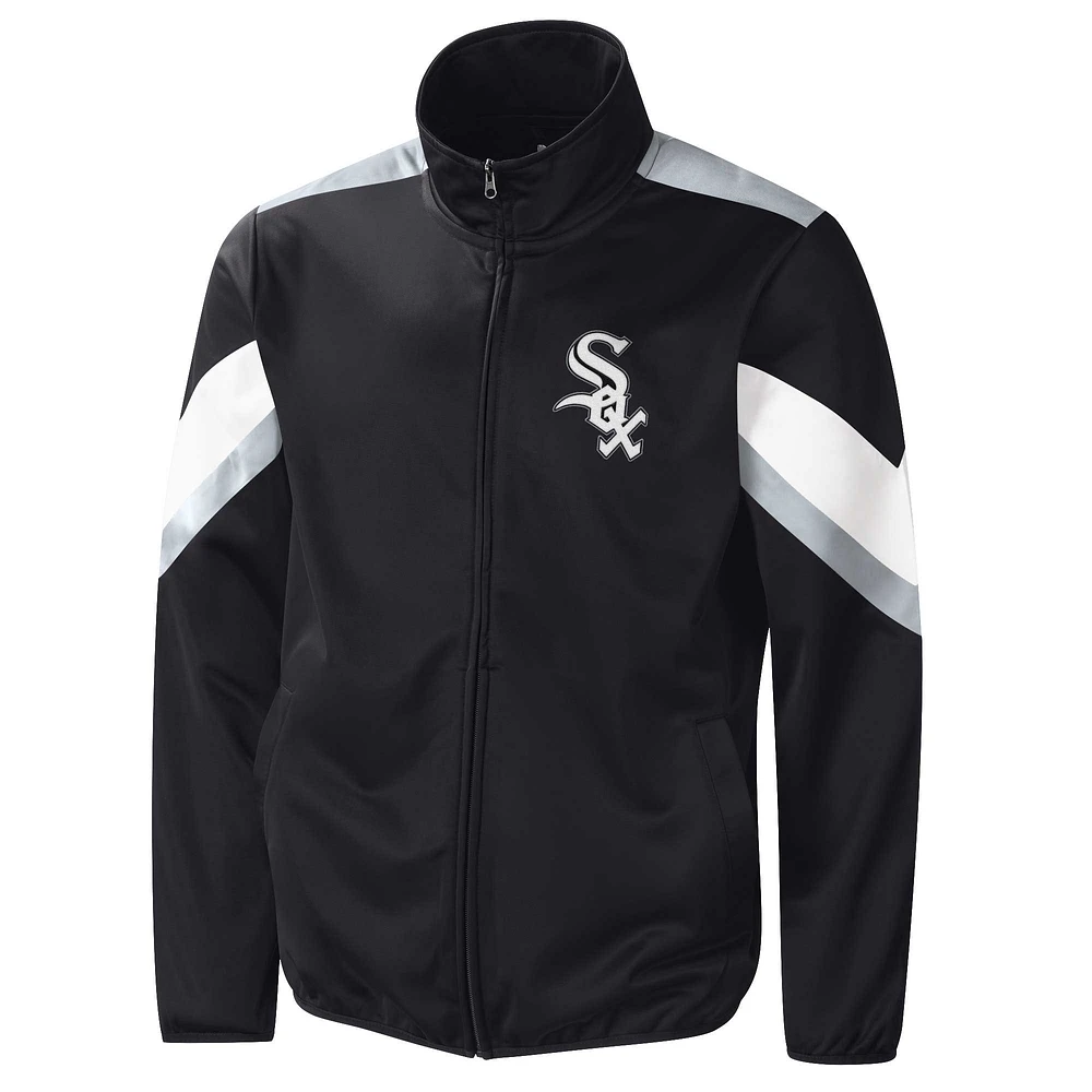 Men's G-III Sports by Carl Banks Black Chicago White Sox Earned Run Full-Zip Jacket