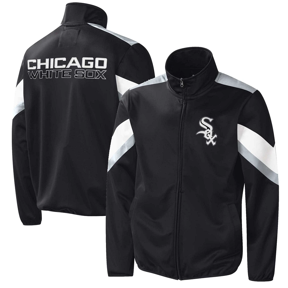 Veste à glissière pleine longueur G-III Sports by Carl Banks Black Chicago White Sox pour homme