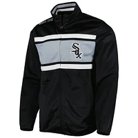 Men's G-III Sports by Carl Banks Black Chicago White Sox Off Tackle Full-Zip Track Jacket