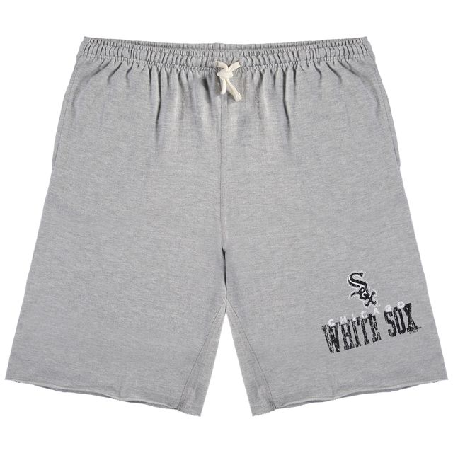 Short en French Terry pour hommes, gris chiné, Chicago White Sox, grandes et