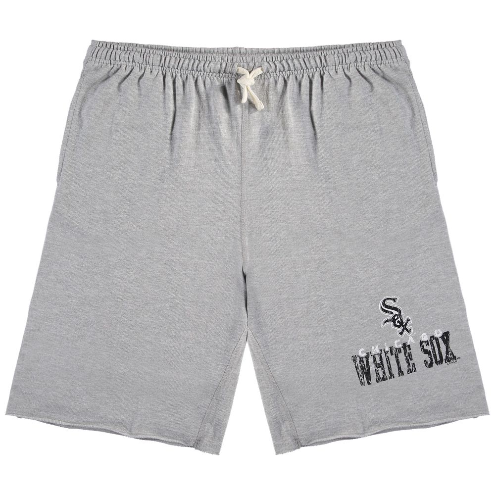 Men's Heathered Gray Chicago White Sox Big & Tall French Terry Shorts