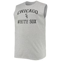 Men's Heathered Gray Chicago White Sox Big & Tall Jersey Muscle Tank Top