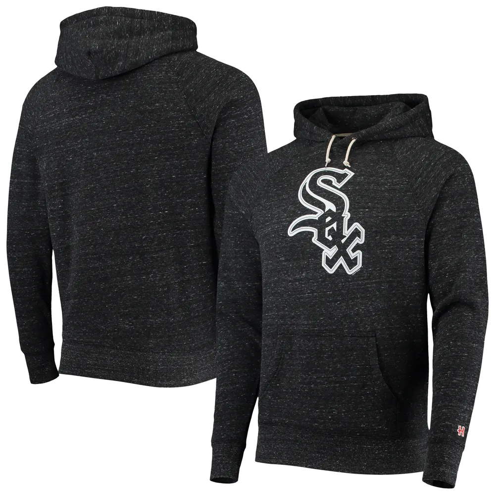 Chandail à capuchon en trois mélanges avec logo dessiné la main Chicago White Sox Homage Charcoal pour homme