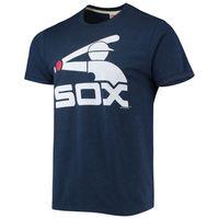 Men's Homage Navy Chicago White Sox Hand-Drawn Logo Tri-Blend T-Shirt