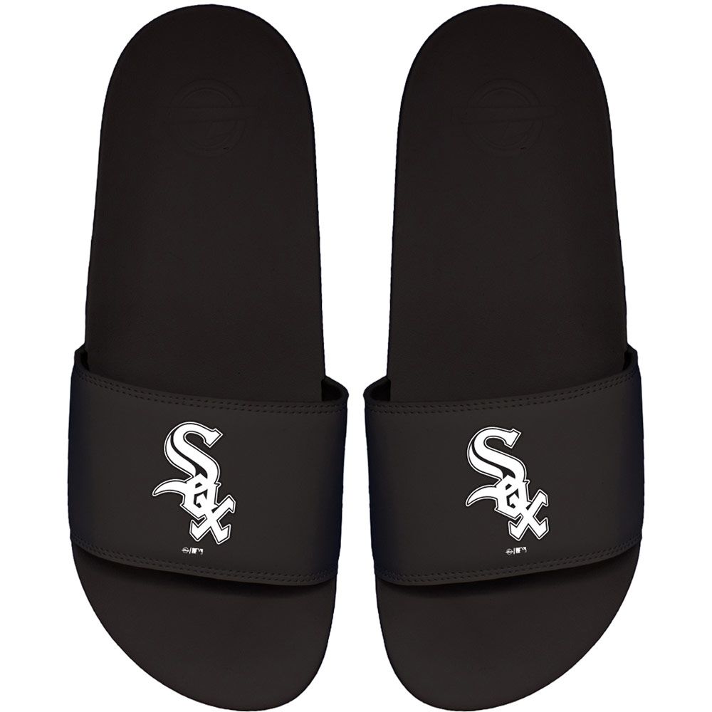 Men's ISlide Black Chicago White Sox Primary Motto Slide Sandals