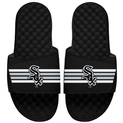 Chicago White Sox ISlide Varsity Stripes Slide Sandals - Black