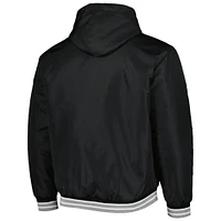 Men's JH Design Black Chicago White Sox Reversible Fleece Full-Snap Hoodie Jacket