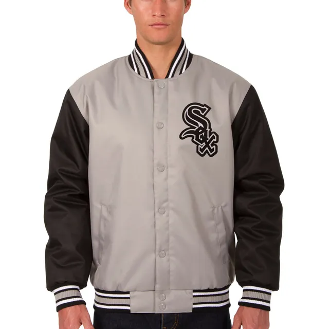 Men's JH Design Black Chicago Bulls Poly Twill Logo Jacket