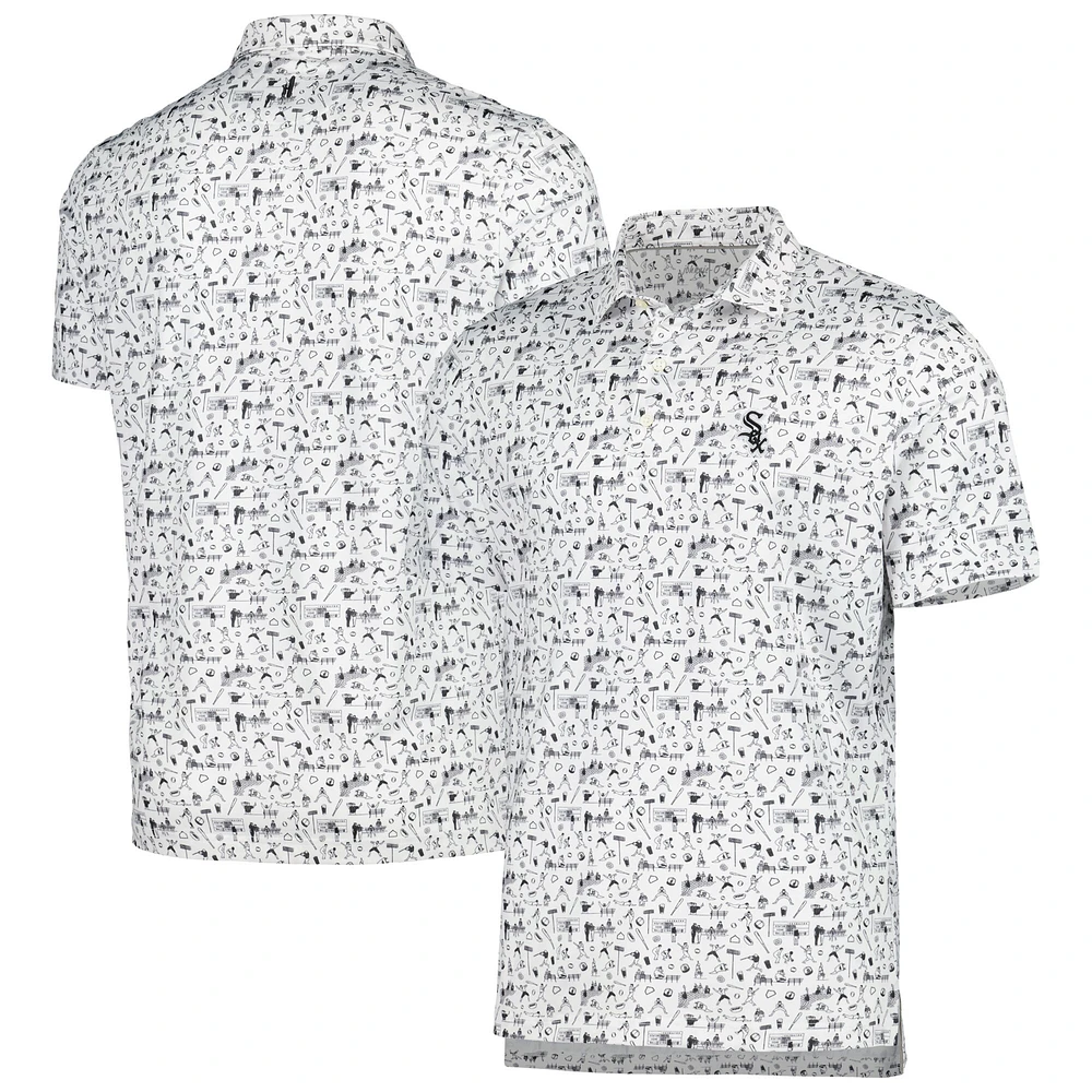 Polo Johnnie-O White Chicago Sox Ballpark pour homme