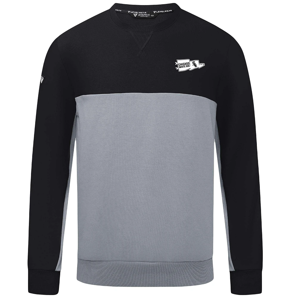 Men's Levelwear Black/Gray Chicago White Sox Legacy Rafters Pullover Sweatshirt