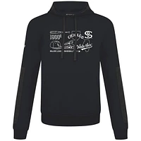 Men's Levelwear  Black Chicago White Sox Cooperstown Collection Bombay Campaign Pullover Hoodie
