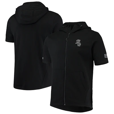 Veste à capuche et manches courtes entièrement zippée Levelwear Chicago White Sox Recruit pour homme