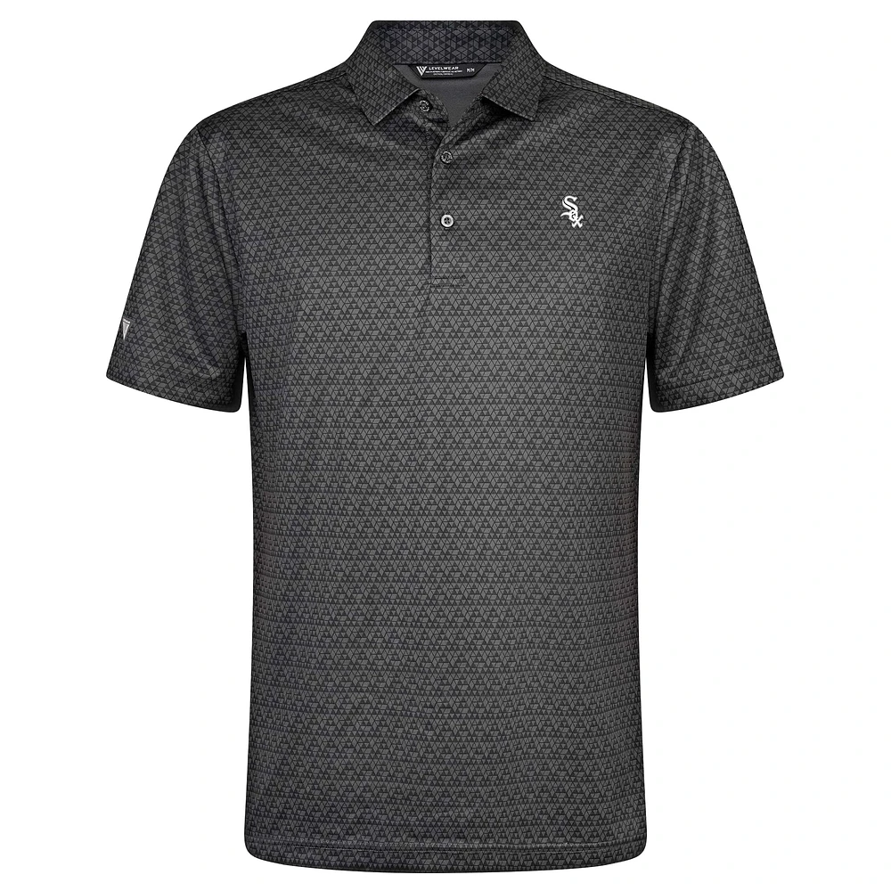 Men's Levelwear Charcoal Chicago White Sox System Insignia 2.0 Polo