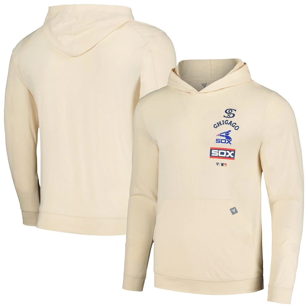 Men's Levelwear Cream Chicago White Sox Base Line Pullover Hoodie