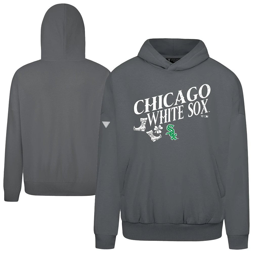Men's Levelwear  Gray Chicago White Sox St. Patrick's Day Pullover Hoodie