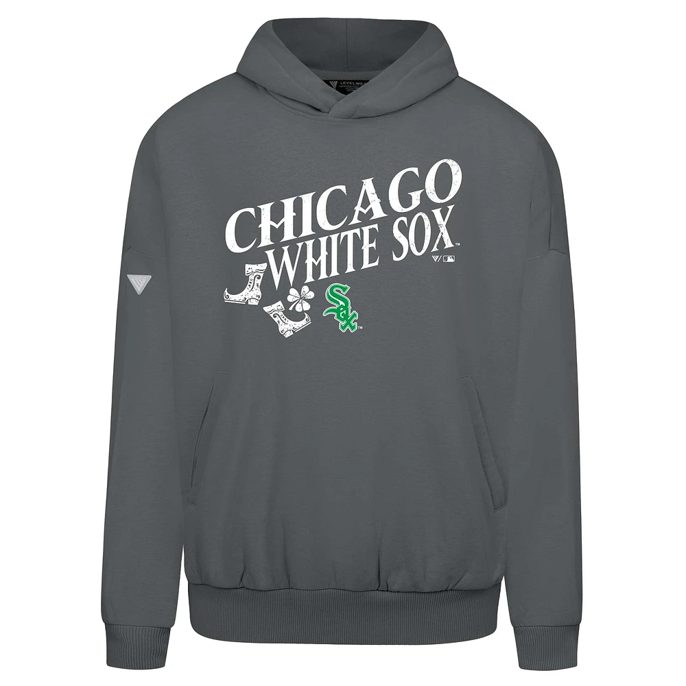 Men's Levelwear  Gray Chicago White Sox St. Patrick's Day Pullover Hoodie
