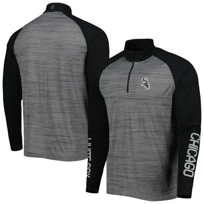 Chicago White Sox Levelwear Vandal Raglan Quarter-Zip Top - Heather Gray