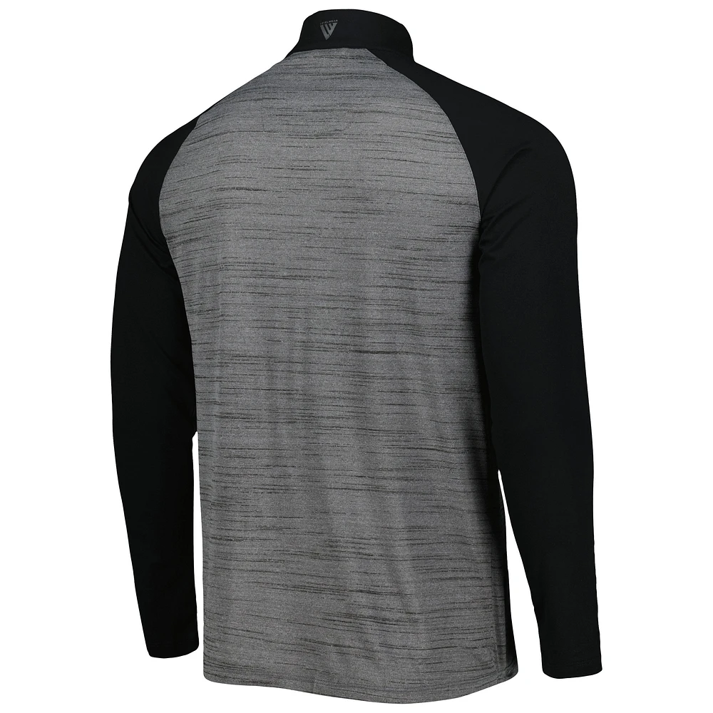 Men's Levelwear Heather Gray Chicago White Sox Vandal Raglan Quarter-Zip Top