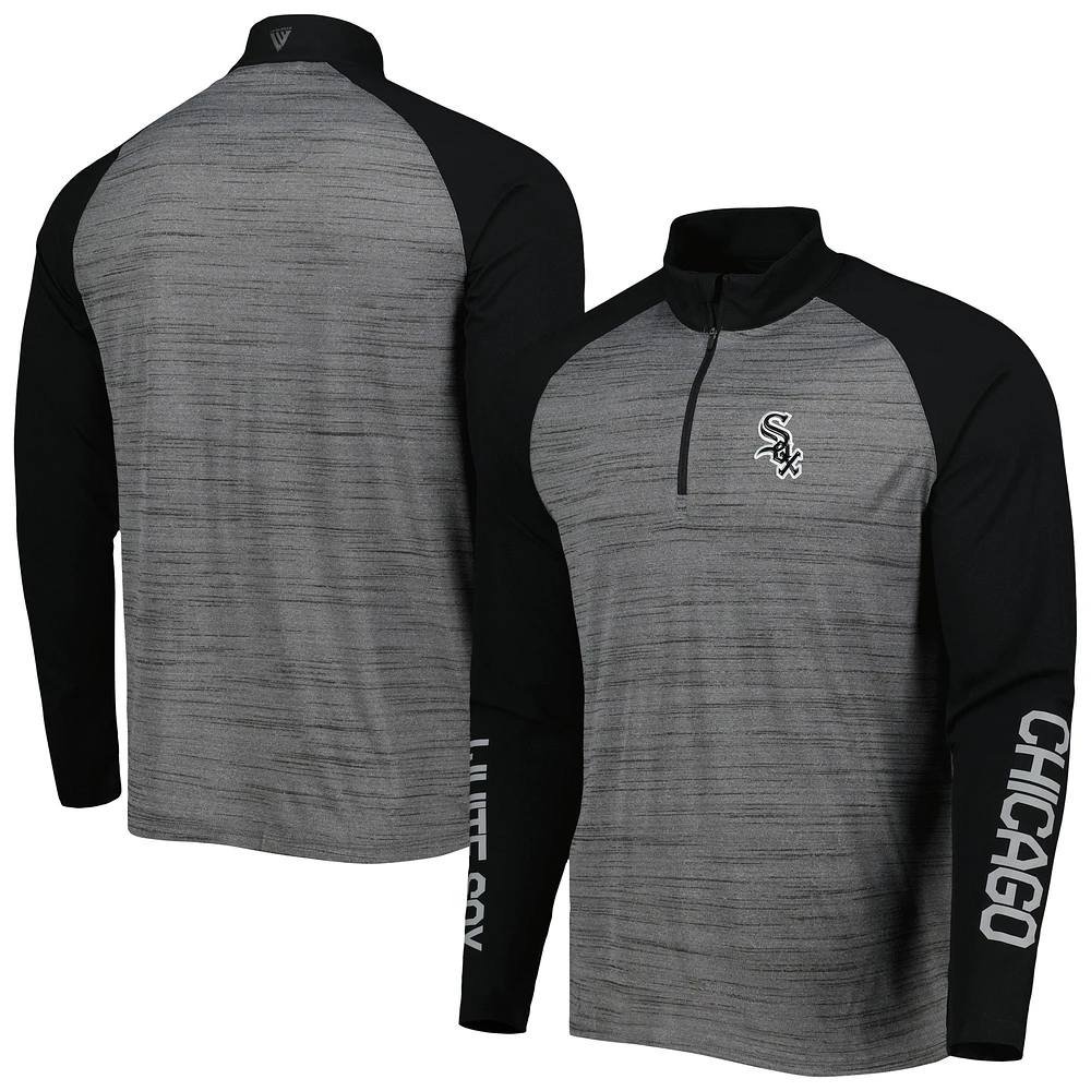 Haut à manches raglan Levelwear Chicago White Sox Vandal pour hommes, gris chiné