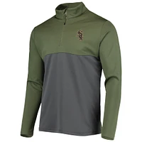 Veste pour homme Levelwear Olive Chicago White Sox Delta Pursue Quarter-Zip