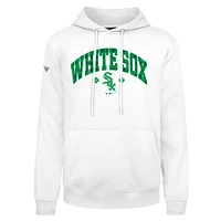 Men's Levelwear  White Chicago Sox St. Patrick's Day Podium Plaid Pullover Hoodie