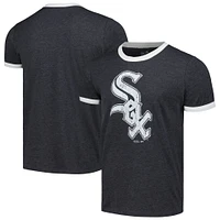 Men's Majestic Threads Black Chicago White Sox Ringer Tri-Blend T-Shirt