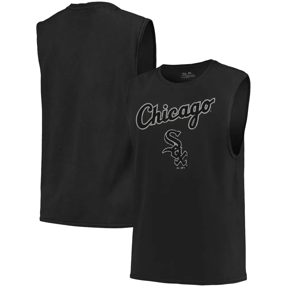 Chicago White Sox Women's Plus Size Racerback Scoop Neck Tank Top - Black