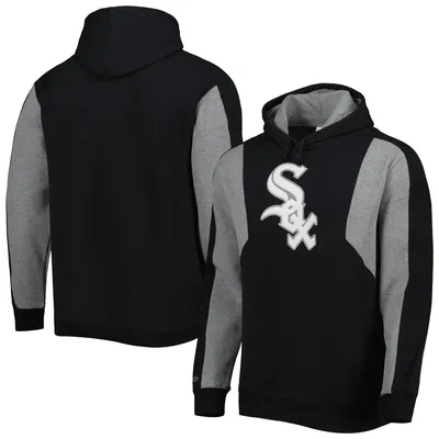 Lids Chicago White Sox Mitchell & Ness Cooperstown Collection Washed Fleece  Pullover Short Sleeve Hoodie - Black