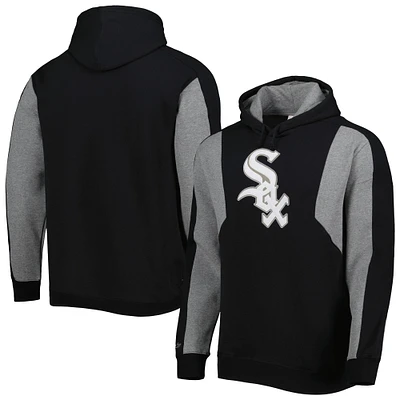 Chandail à capuchon en molleton couleurs contrastées Chicago White Sox Mitchell & Ness pour homme, noir/gris