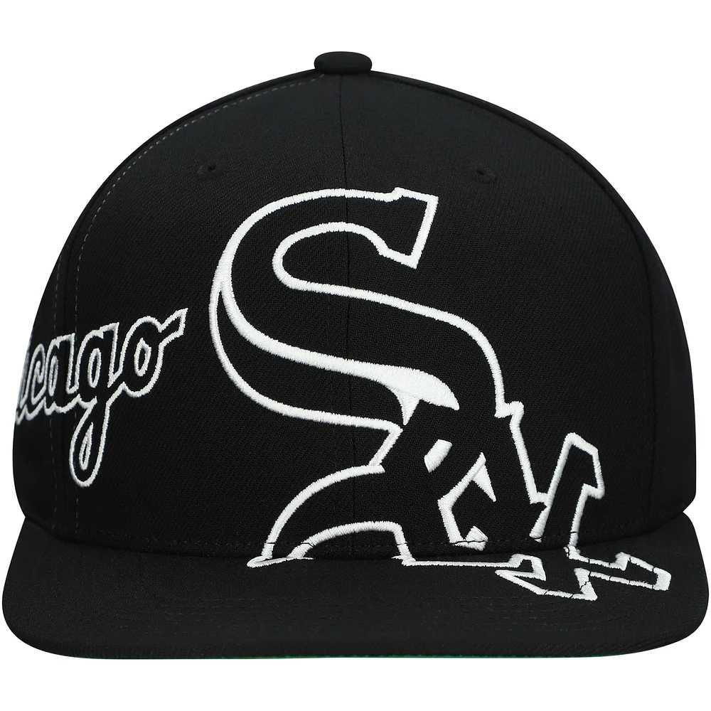 Men's Mitchell & Ness  Black Chicago White Sox Big Time Snapback Hat