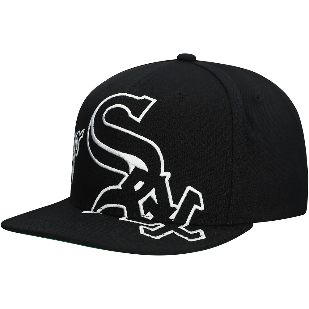 Men's Mitchell & Ness  Black Chicago White Sox Big Time Snapback Hat