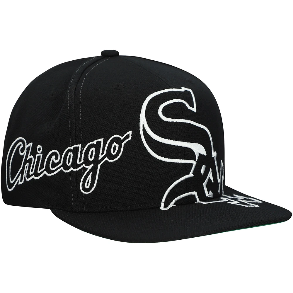 Men's Mitchell & Ness Black Chicago White Sox Big Time Snapback Hat