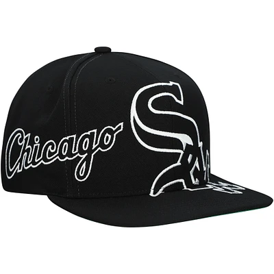 Men's Mitchell & Ness  Black Chicago White Sox Big Time Snapback Hat