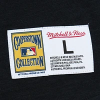 Men's Mitchell & Ness Black Chicago White Sox Cooperstown Collection Legendary Raglan Slub Henley 3/4-Sleeve T-Shirt