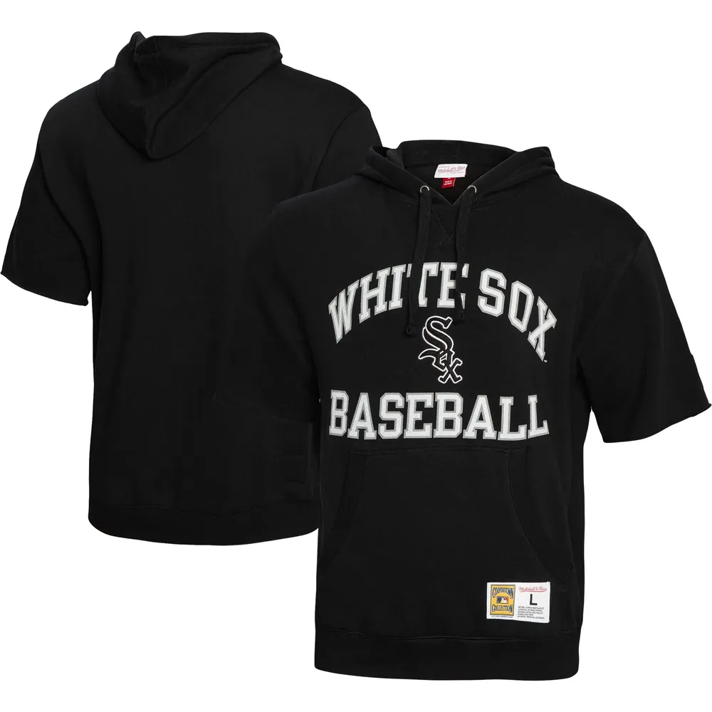 Men's Mitchell & Ness Black/Gray Chicago White Sox Colorblocked Fleece Pullover Hoodie Size: Extra Large