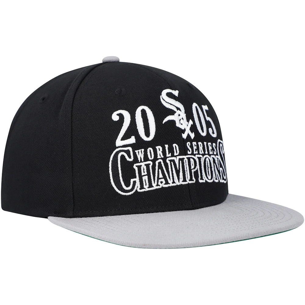 Mitchell & Ness pour homme Noir Chicago White Sox Champs Snapback Hat