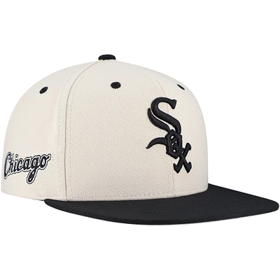 Casquette Snapback Chicago White Sox pour homme Mitchell & Ness crème