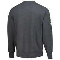 Sweat-shirt en polaire pour homme Mitchell & Ness Frank Thomas Heather Charcoal Chicago White Sox Legends Collection avec logo vintage, nom et numéro