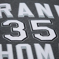 Sweat-shirt en polaire pour homme Mitchell & Ness Frank Thomas Heather Charcoal Chicago White Sox Legends Collection avec logo vintage, nom et numéro